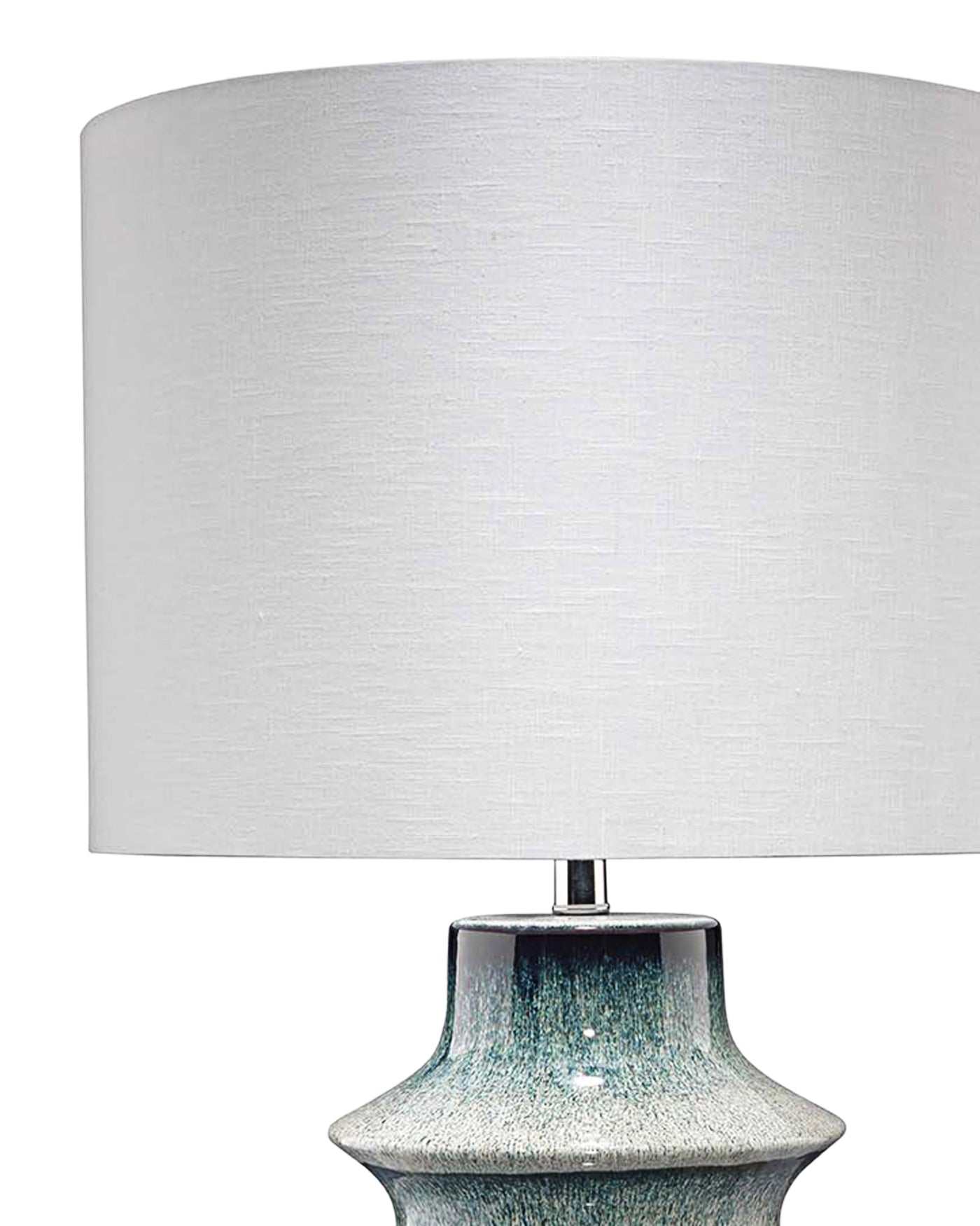 Cymbals Table Lamp in Blue Reactive Glaze Ceramic