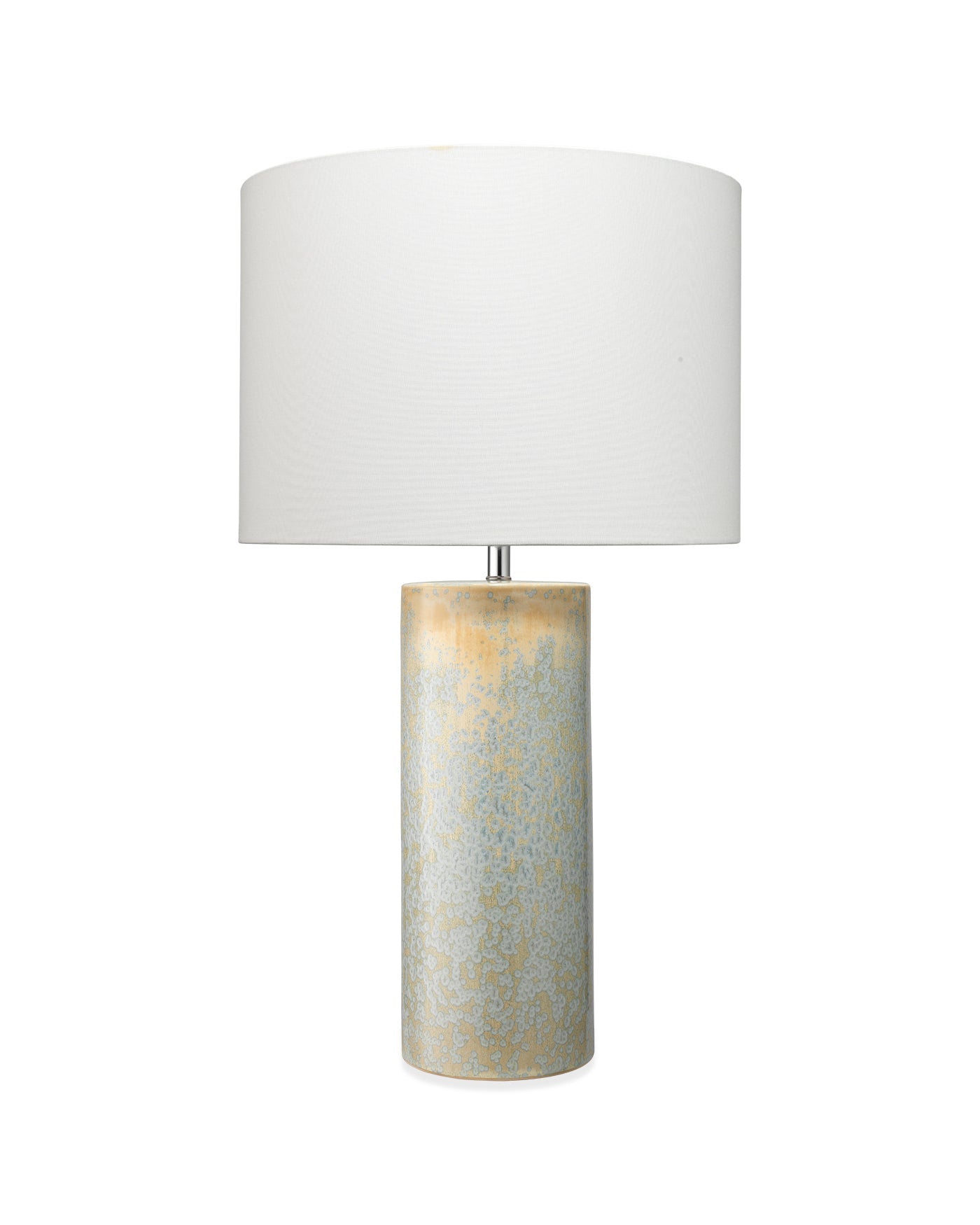 Easton Table Lamp With Drum Shade in White Linen