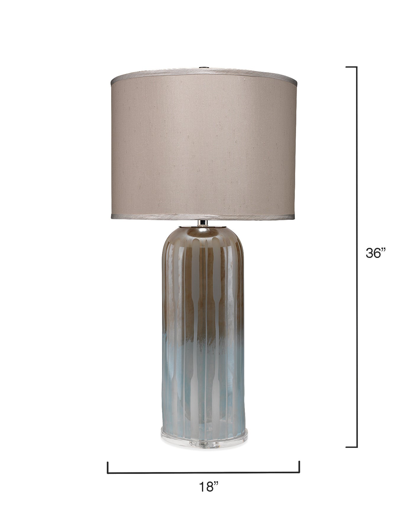 Ethereal Table Lamp in Taupe & Opal Glass