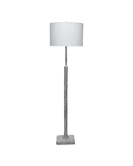 Humble Floor Lamp in Textured Grey Plaster