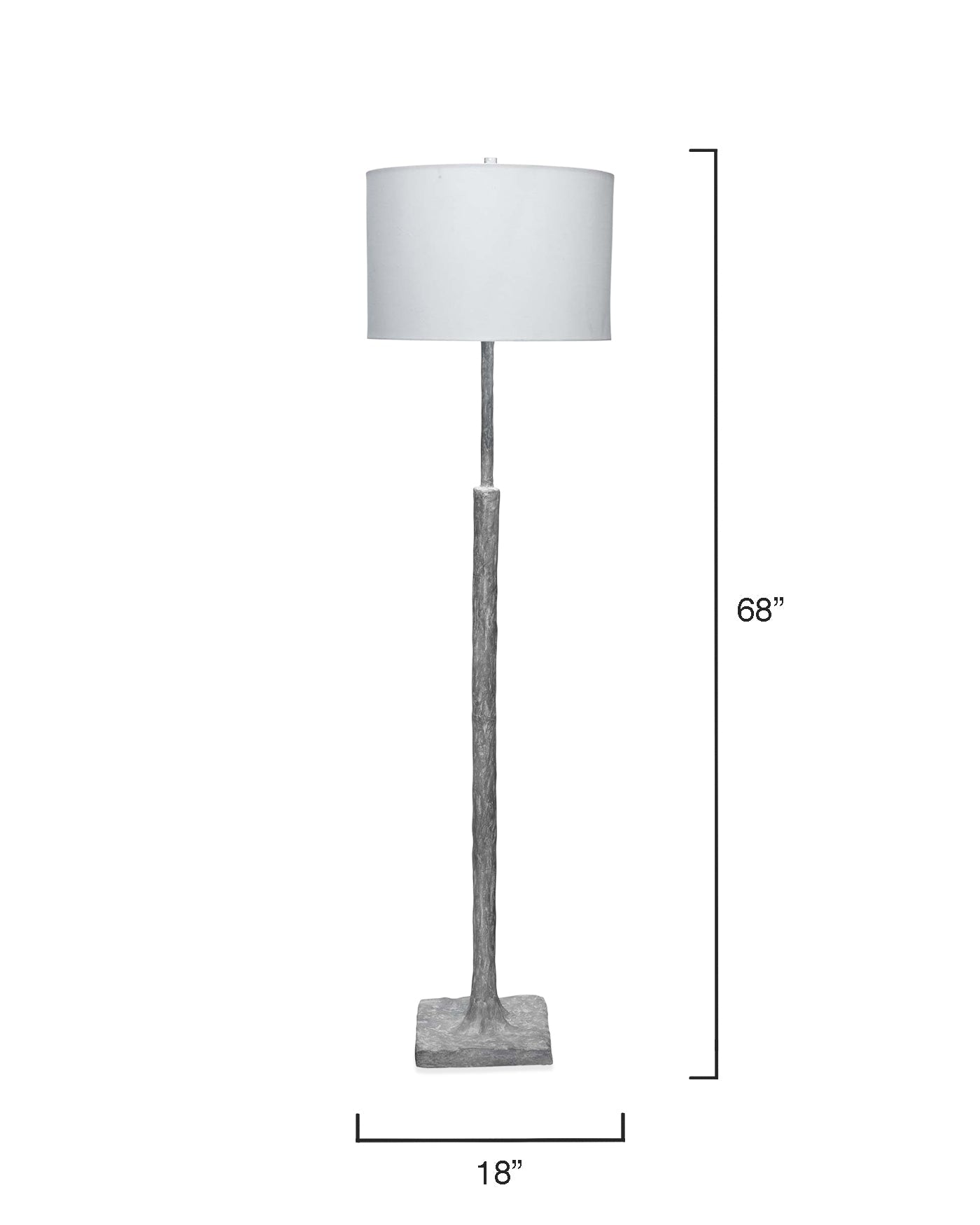 Humble Floor Lamp in Textured Grey Plaster