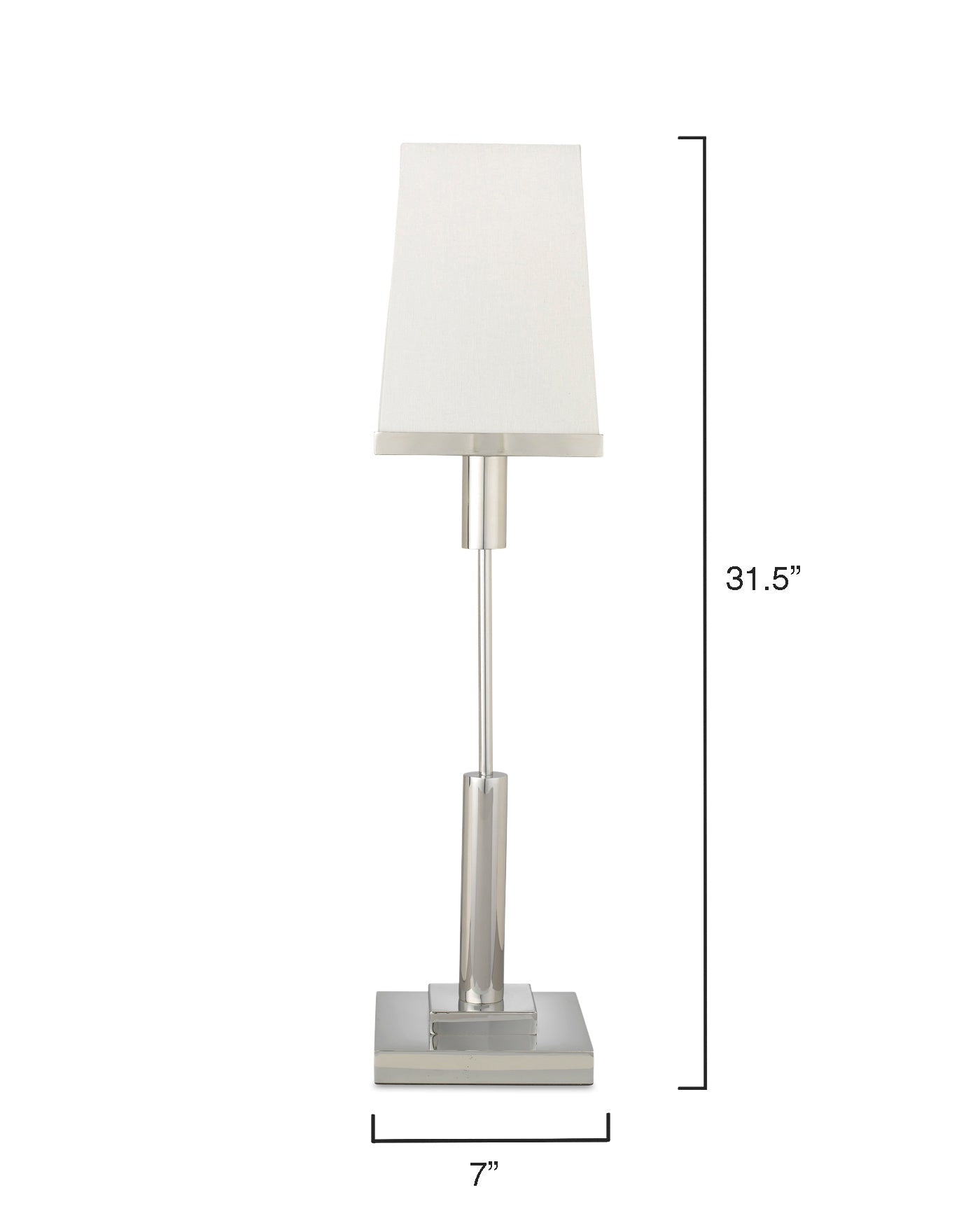 Jud Table Lamp in Oil Rubbed Bronze With Small Square Open Cone Shade in White Linen