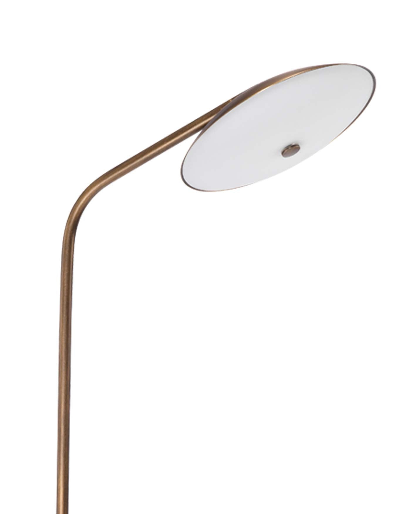 Marvin Floor Lamp In Brushed Brass & Matte Black Metal