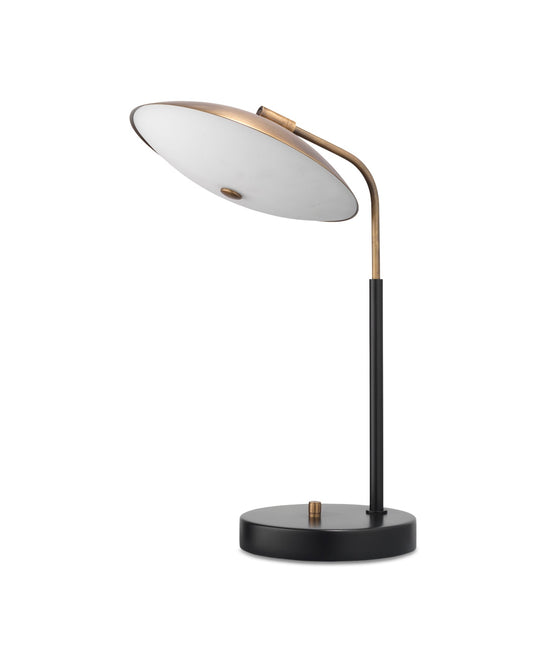 Marvin Desk Lamp in Brushed Brass & Matte Black Metal