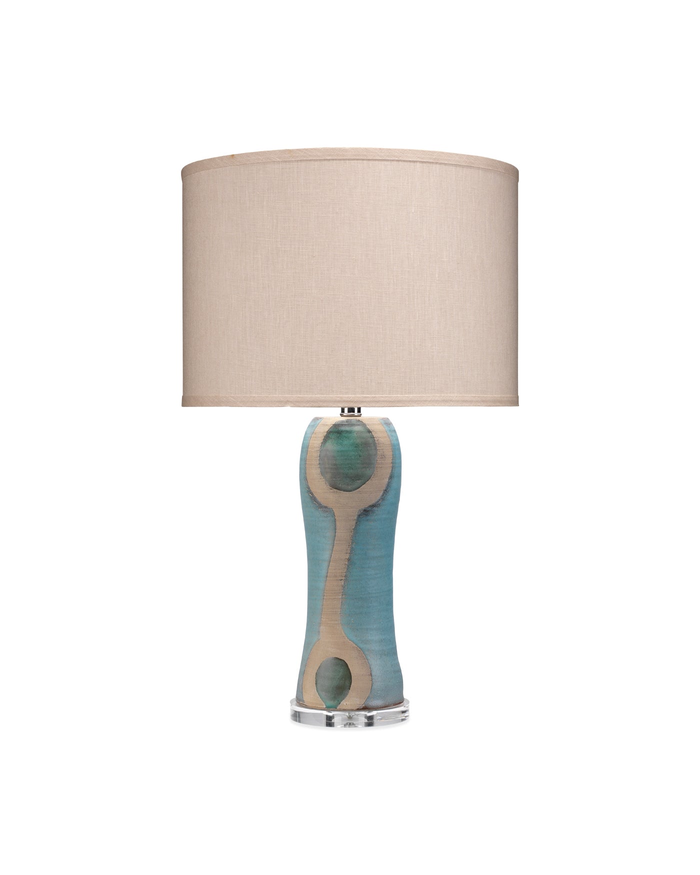 Maryln Table Lamp in Blue, Black & Natural Ceramic