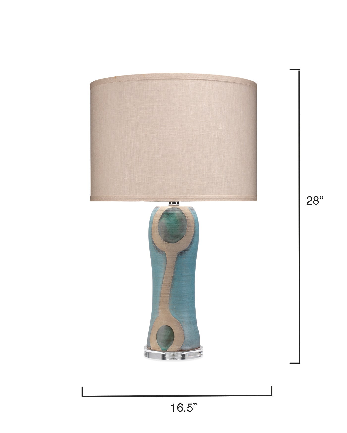 Maryln Table Lamp in Blue, Black & Natural Ceramic