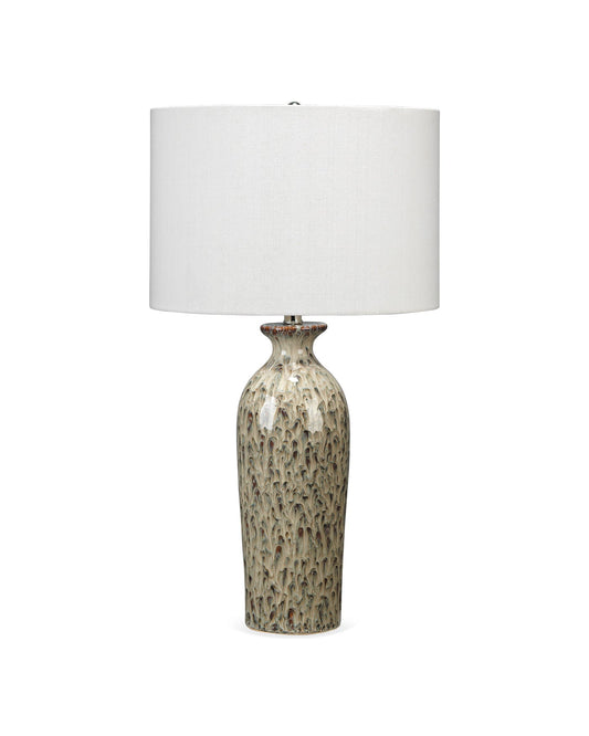 Nomad Table Lamp in Brown Reactive Glaze Ceramic