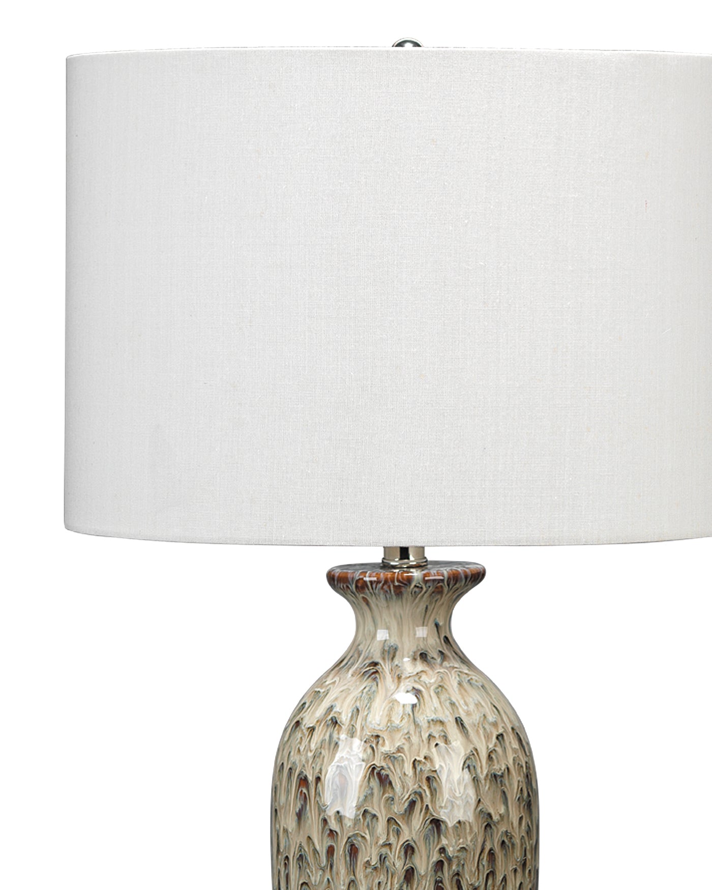 Nomad Table Lamp in Brown Reactive Glaze Ceramic