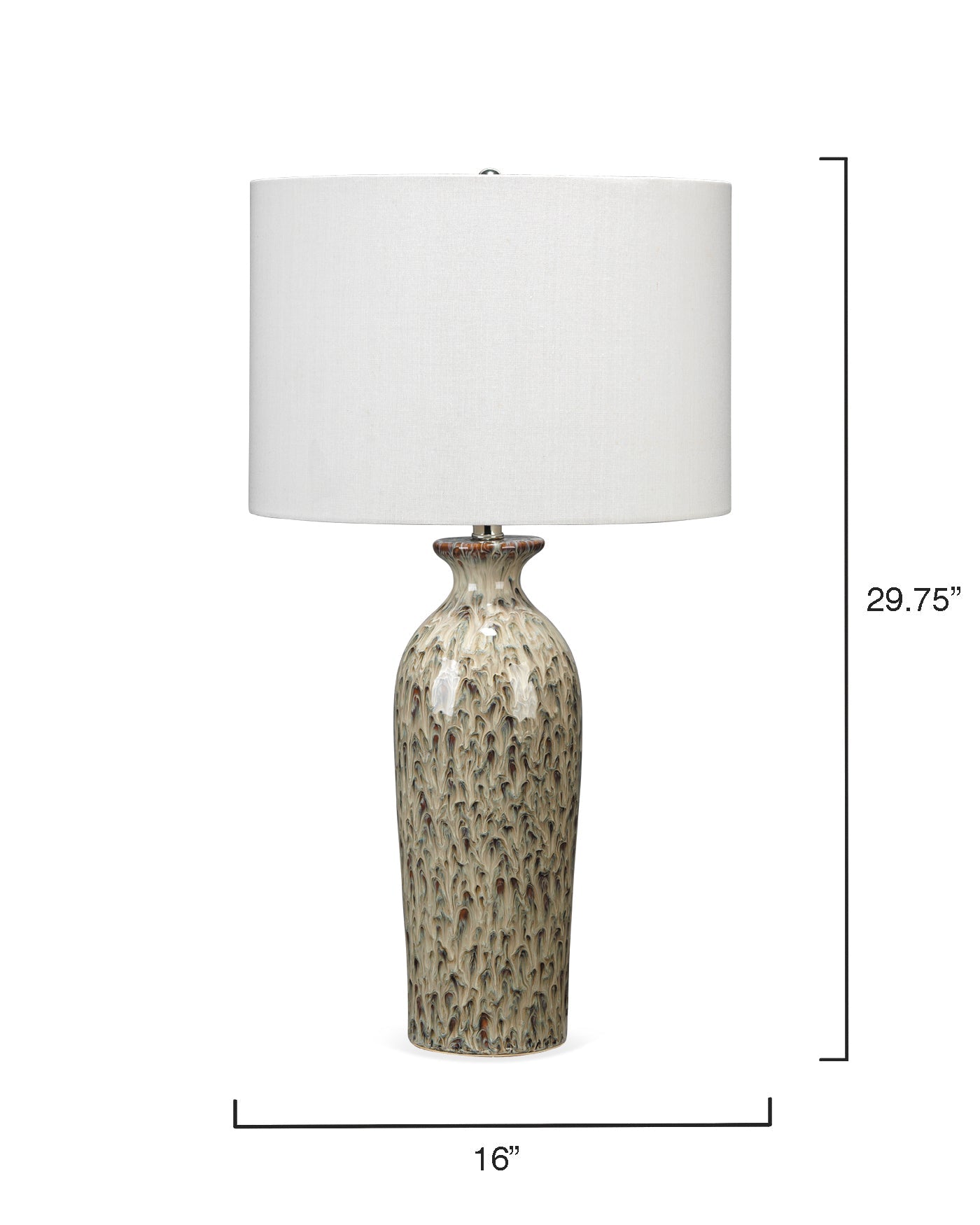 Nomad Table Lamp in Brown Reactive Glaze Ceramic