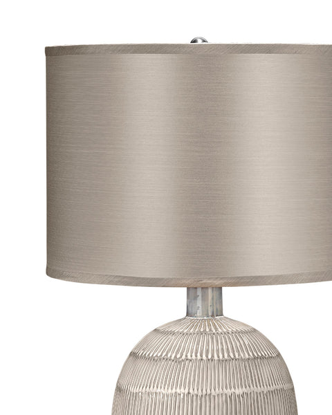 Prairie Table Lamp in Beige & Off White Patterned Ceramic