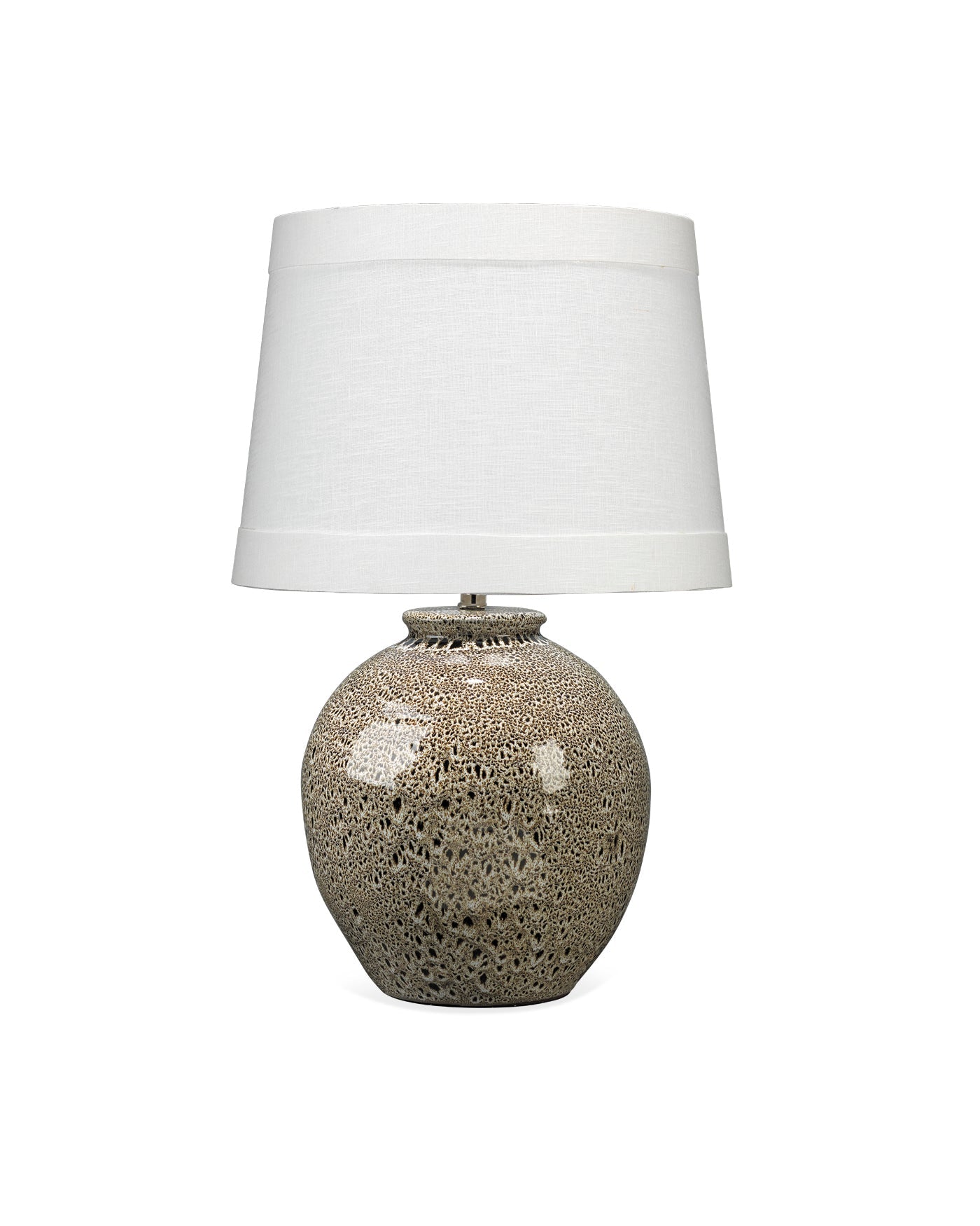 Vagabond Table Lamp in Brown Reactive Glaze Ceramic