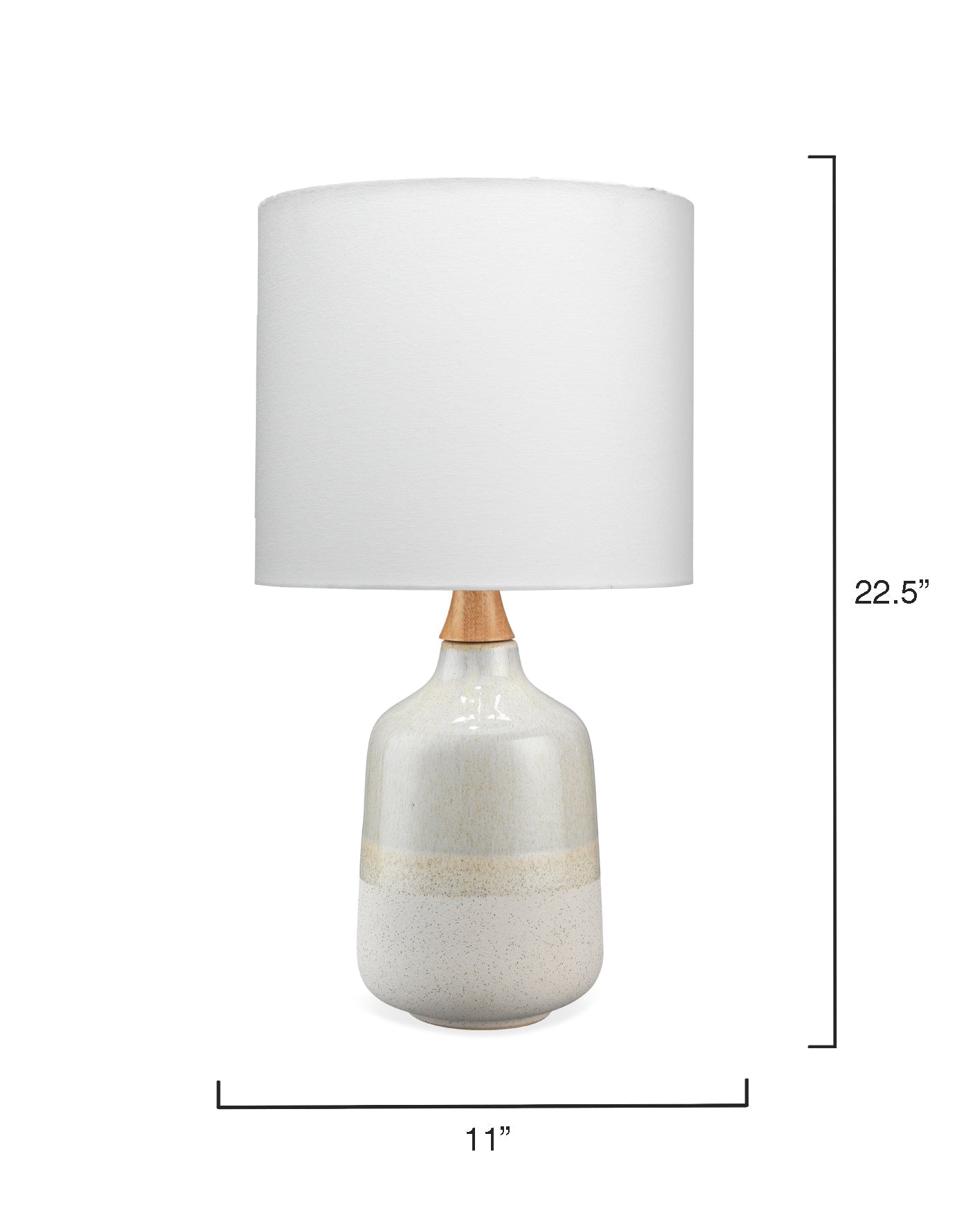 Alice Table Lamp in Cream & Light Blue Ceramic