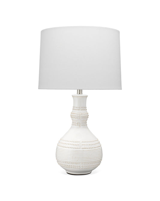 Droplet Table Lamp in White Ceramic