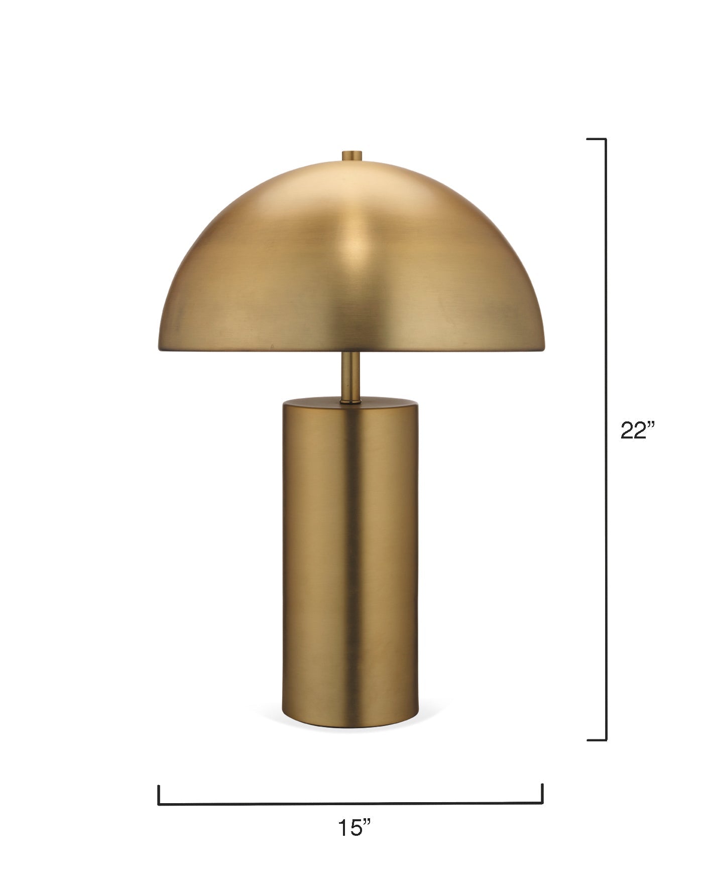 Felix Table Lamp in Antique Brass Metal