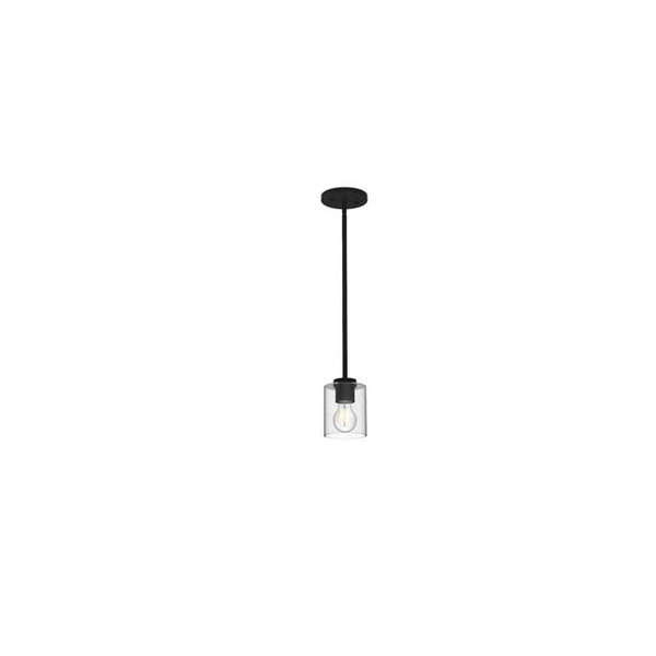 1LT MB EASTON MINI PENDANT WITH CLEAR SEEDED GLASS