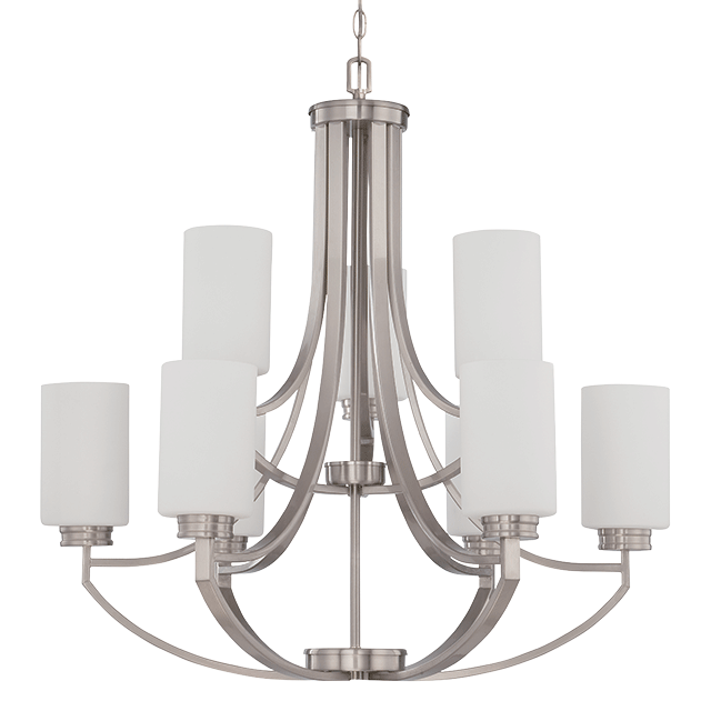 9LT 2-TIER 60W MB DALTON CHANDELIER