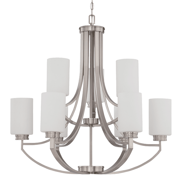 9LT 2-TIER 60W MB DALTON CHANDELIER