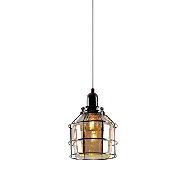 1LT 60W MB PLOVER CHAMPAGNE GLASS MINI-PENDANT