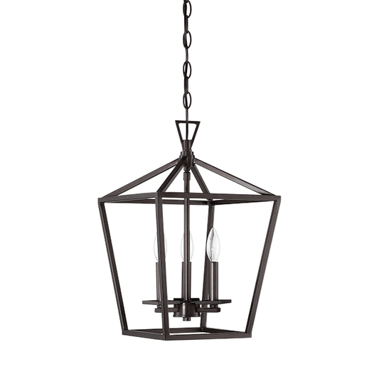 3LT 12IN 60W CB CAGE PENDANT