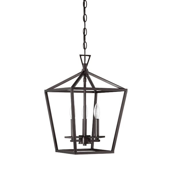 3LT 12IN 60W CB CAGE PENDANT