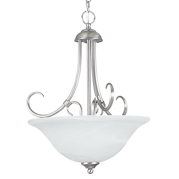 3 LIGHT BOWL PENDANT 3-60W SN