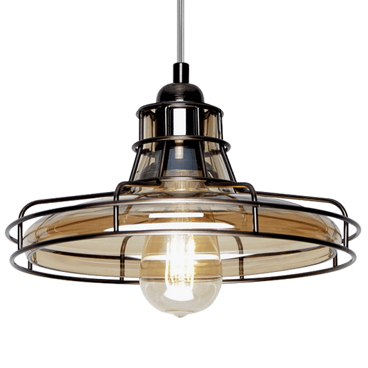 1LT 60W MB IBIS CHAMPAGNE GLASS  MINI-PENDANT