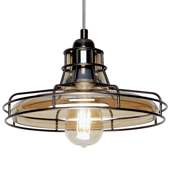 1LT 60W MB IBIS CHAMPAGNE GLASS  MINI-PENDANT