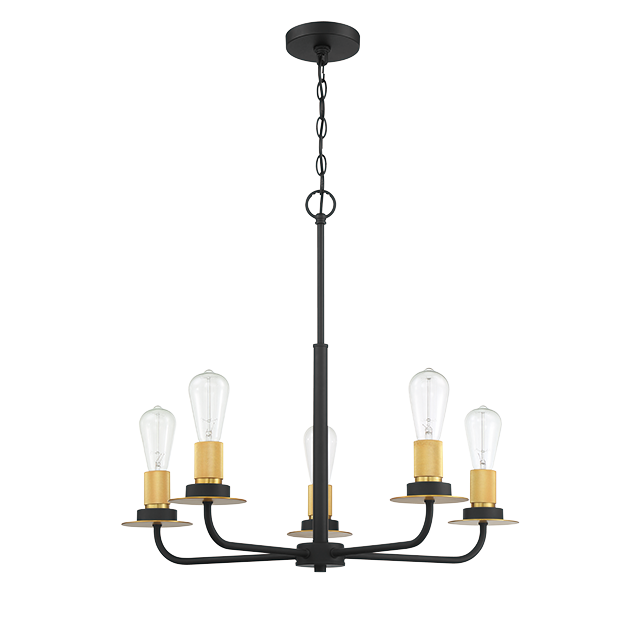 5LT 100W MB ONYX CHANDELIER