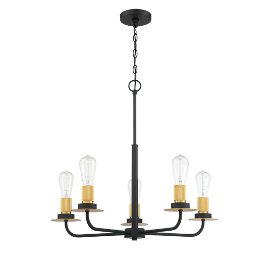 5LT 100W MB ONYX CHANDELIER