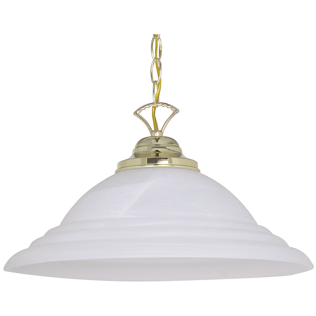 16IN 1LT FAUX ALBTR PENDANT PB