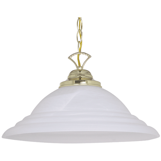 16IN 1LT FAUX ALBTR PENDANT PB