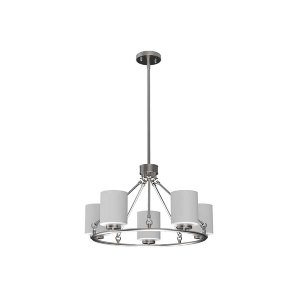 5LT MB EASTON CHANDELIER WITH FROSTED GLASS