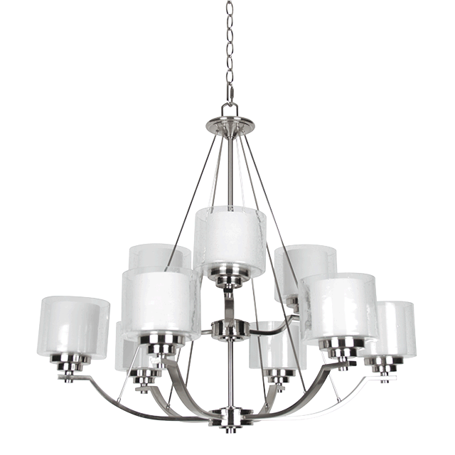 9-LT 2-TIER 60W MB ABBOT CHANDELIER