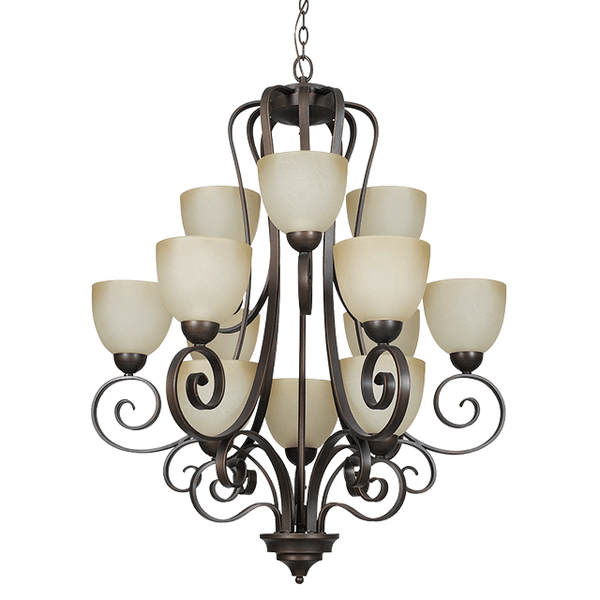 12-LT 3-TIER 60W MB PROVANO CHANDELIER