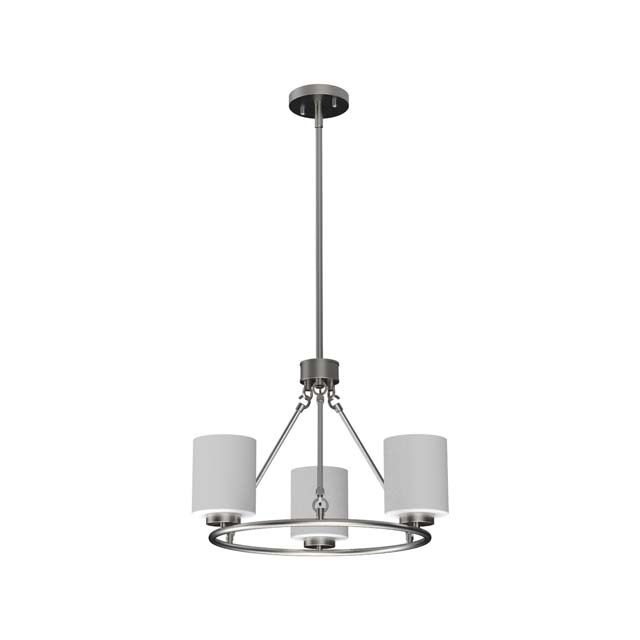 3LT MB EASTON CHANDELIER WITH FROSTED GLASS