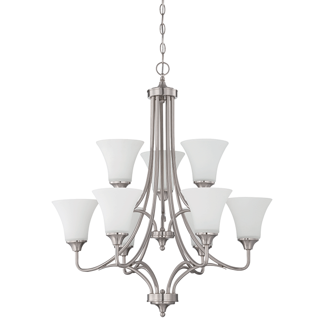 9LT 2-TIER 60W MB DARBY CHANDELIER