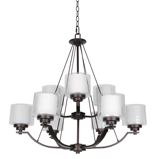 9-LT 2-TIER 60W MB ABBOT CHANDELIER