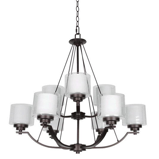 9-LT 2-TIER 60W MB ABBOT CHANDELIER