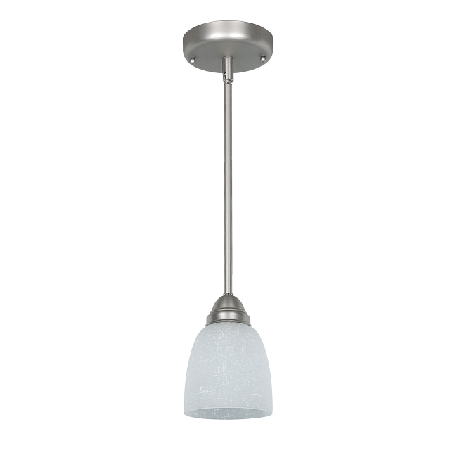 5IN STEM PENDANT LINEN GL SN