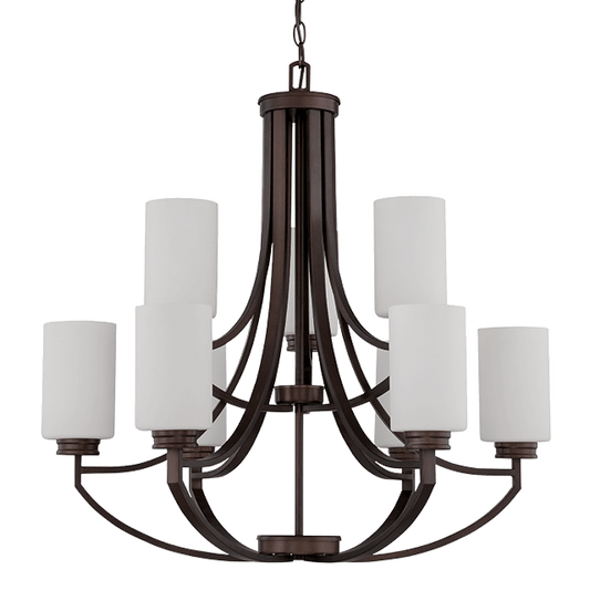 9LT 2-TIER 60W MB DALTON CHANDELIER