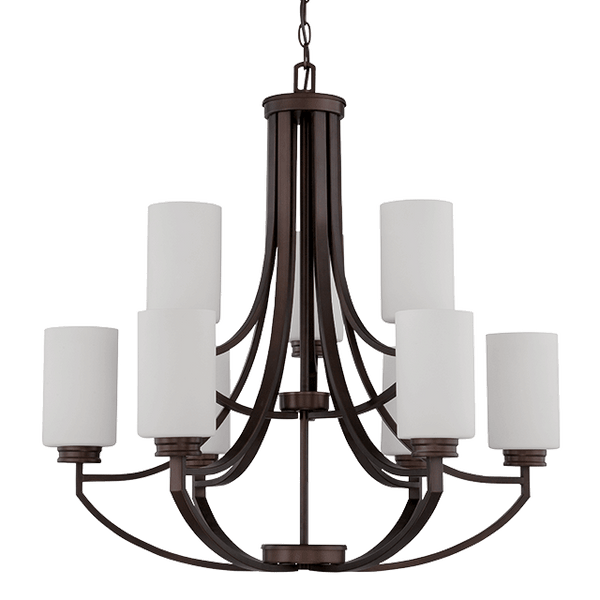 9LT 2-TIER 60W MB DALTON CHANDELIER