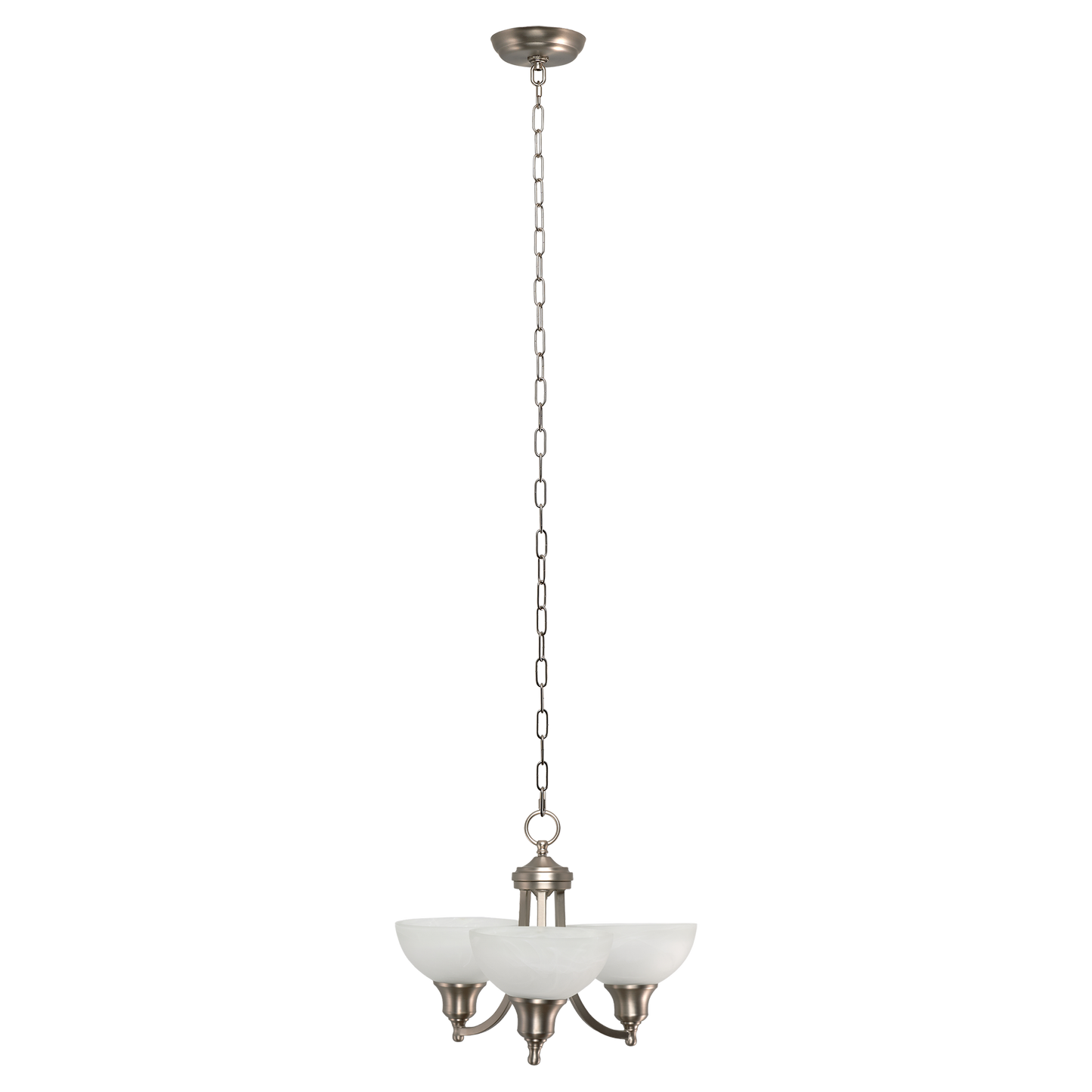 3 LIGHT ALTON CHANDELIER ALABASTER GLS SN